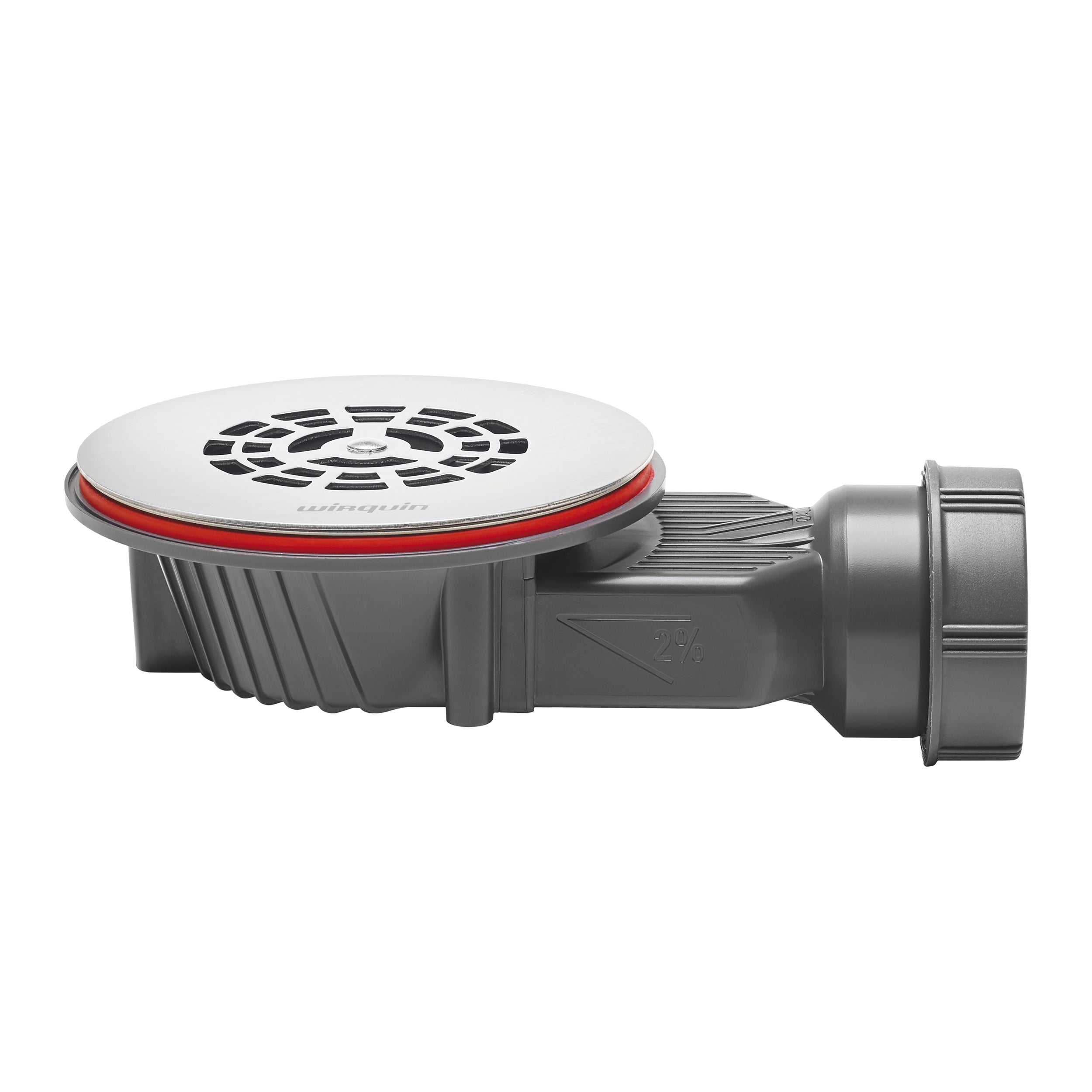 Wirquin Slim Ultra-Flat Shower Waste with Stainless Steel Grid