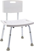 Ridder Height Adjustable Bathroom Stool in White