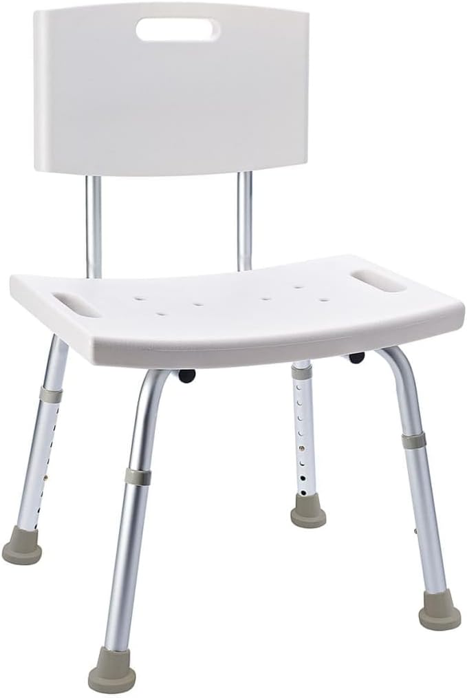 Ridder Height Adjustable Bathroom Stool in White