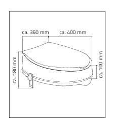 Ridder Toilet Riser Seat 10cm in White