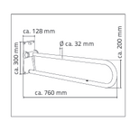 Ridder Toilet Accessibility Rail 76cm in White