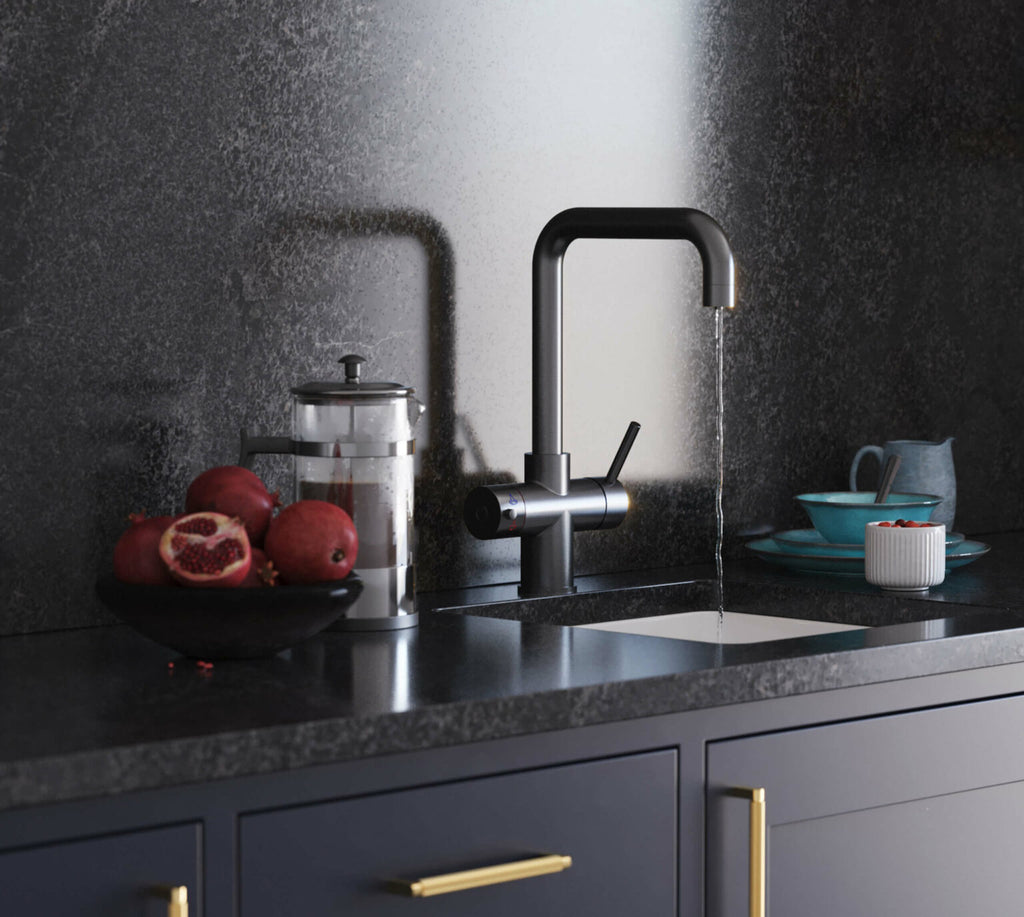 Helena D-Shape 3-in-1 Boiling Tap Gun Metal
