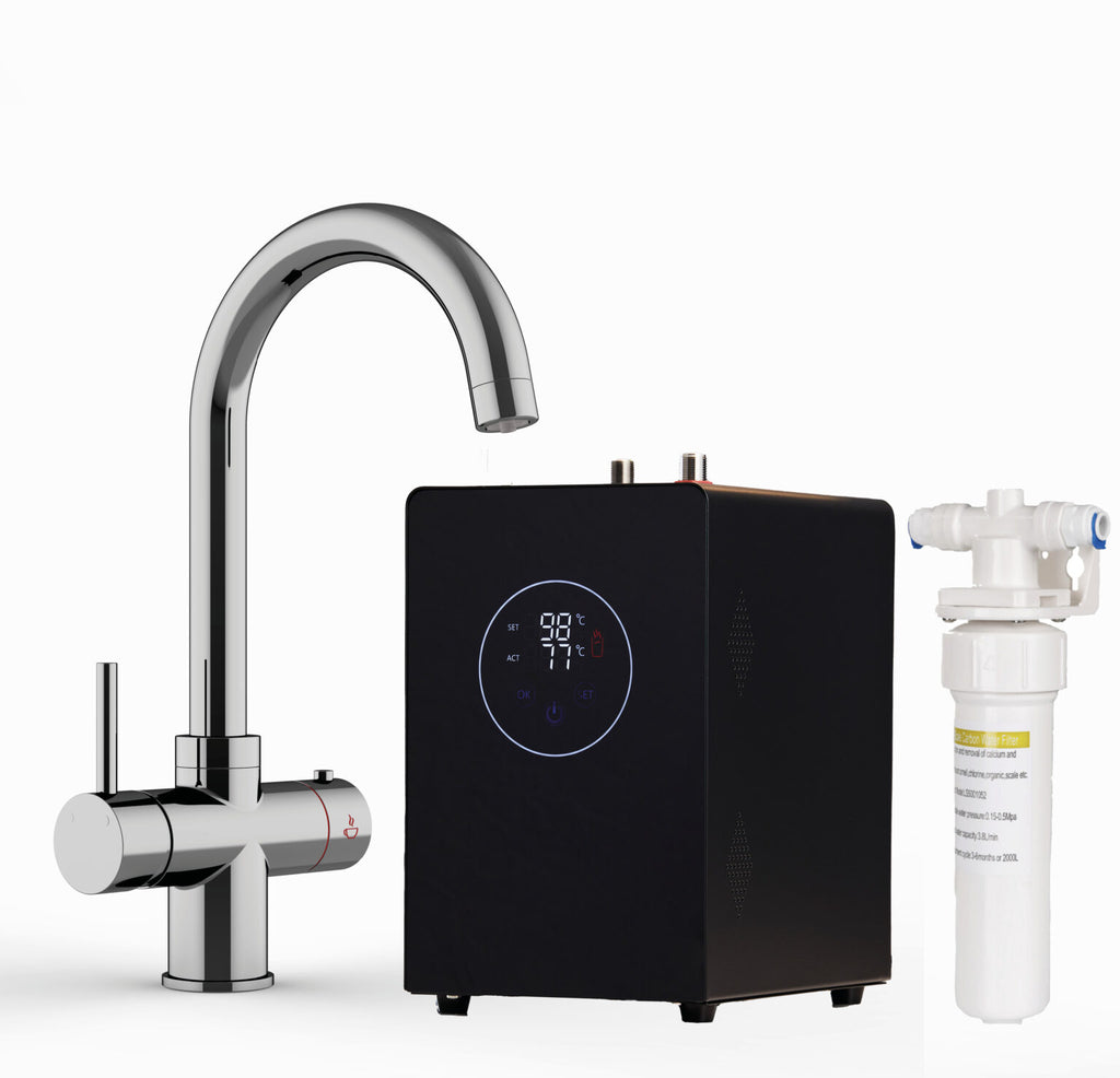Helena Swan Neck 3-in-1 Boiling Tap Chrome