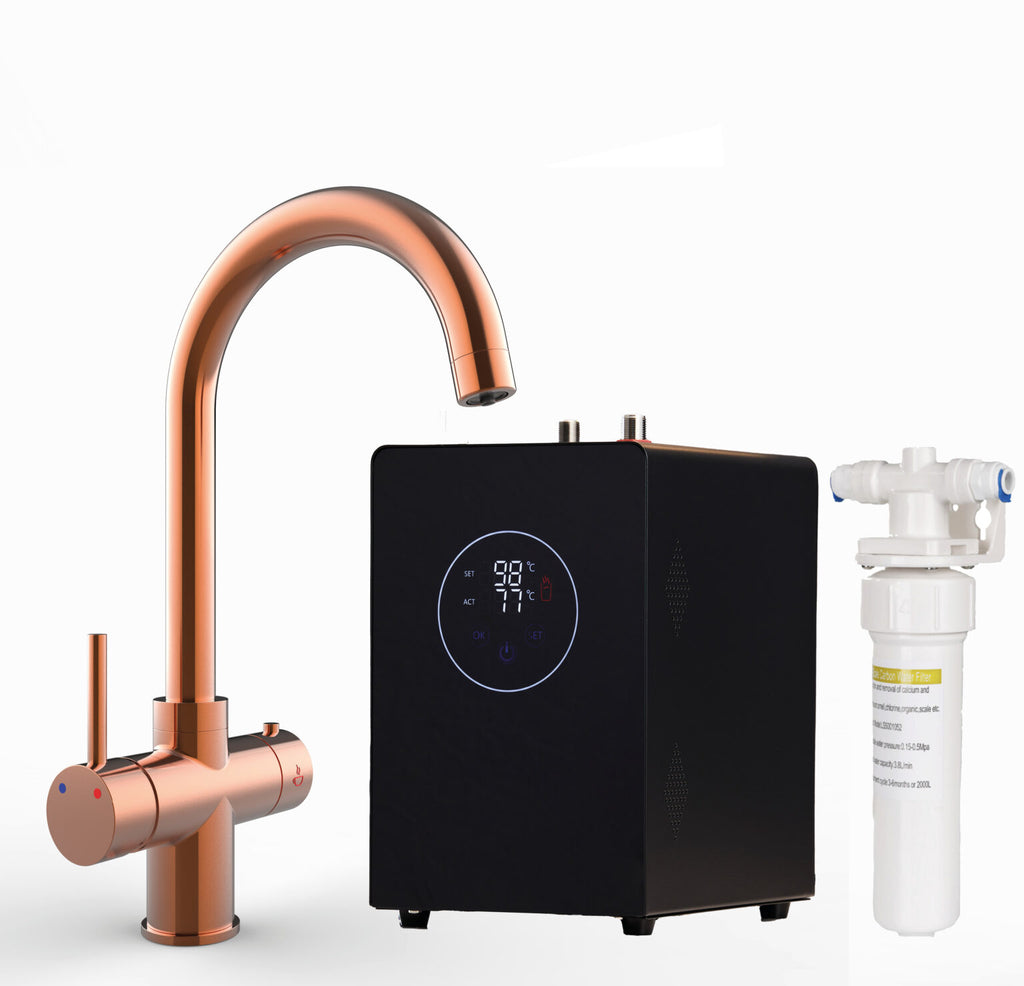 Helena Swan Neck 3-in-1 Boiling Tap Copper