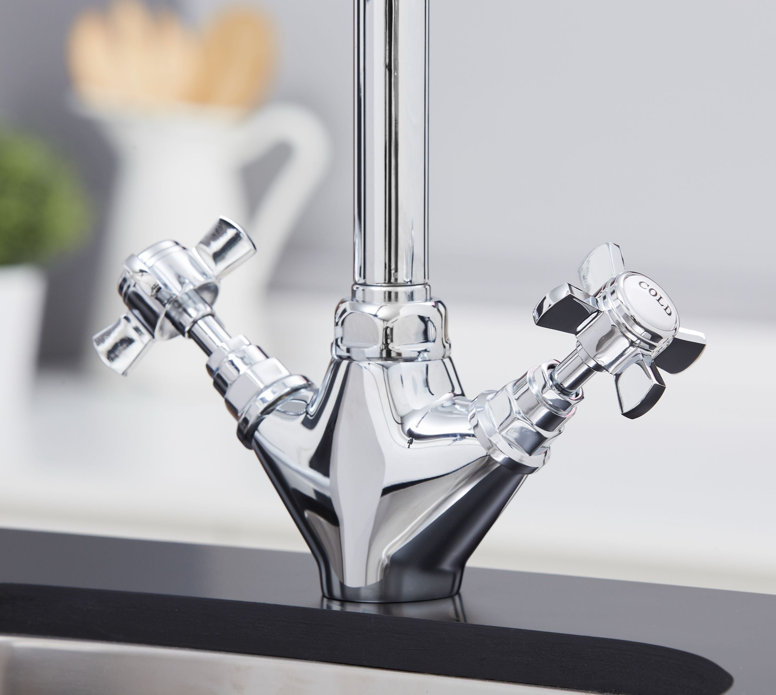 Abbey Twin Handle Mono Bloc tap Chrome