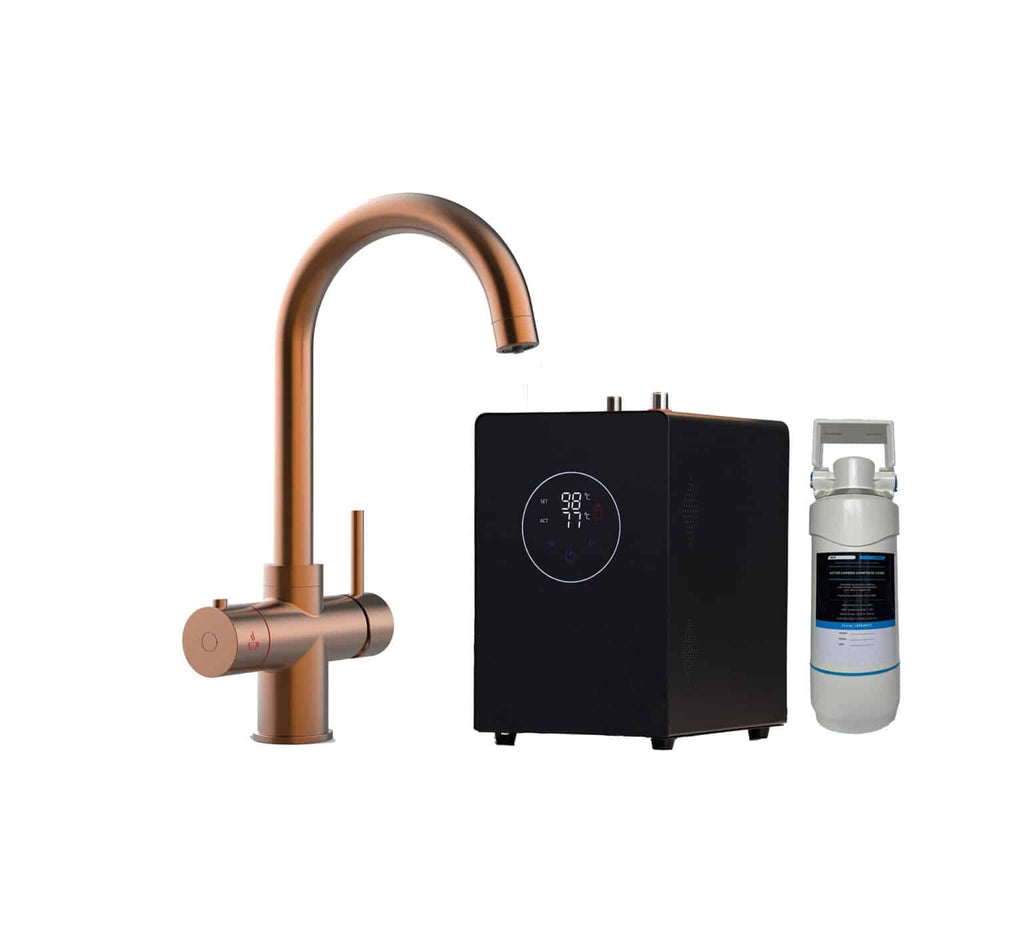 Quanta Chilled Swan 4-in-1 Boiling Tap Copper