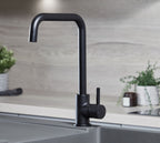 Geardine D Shape Kitchen Tap Matt Black