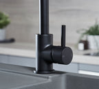 Geardine D Shape Kitchen Tap Matt Black