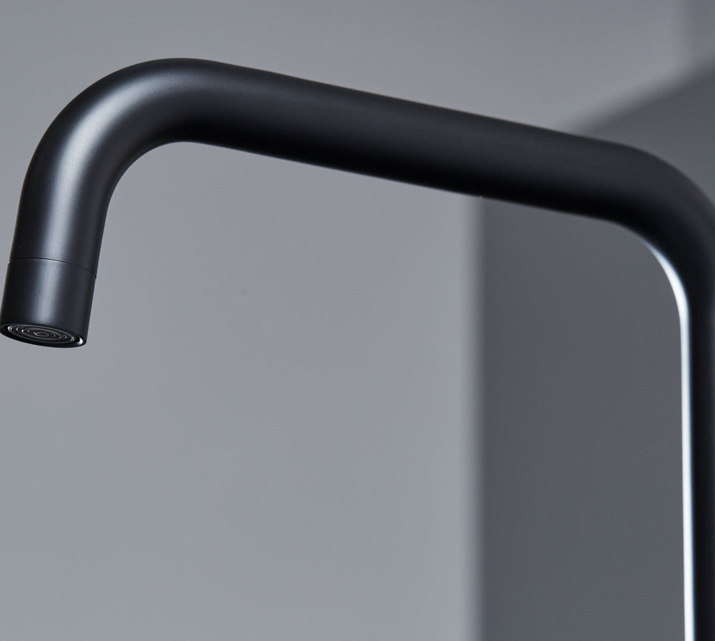 Geardine D Shape Kitchen Tap Matt Black