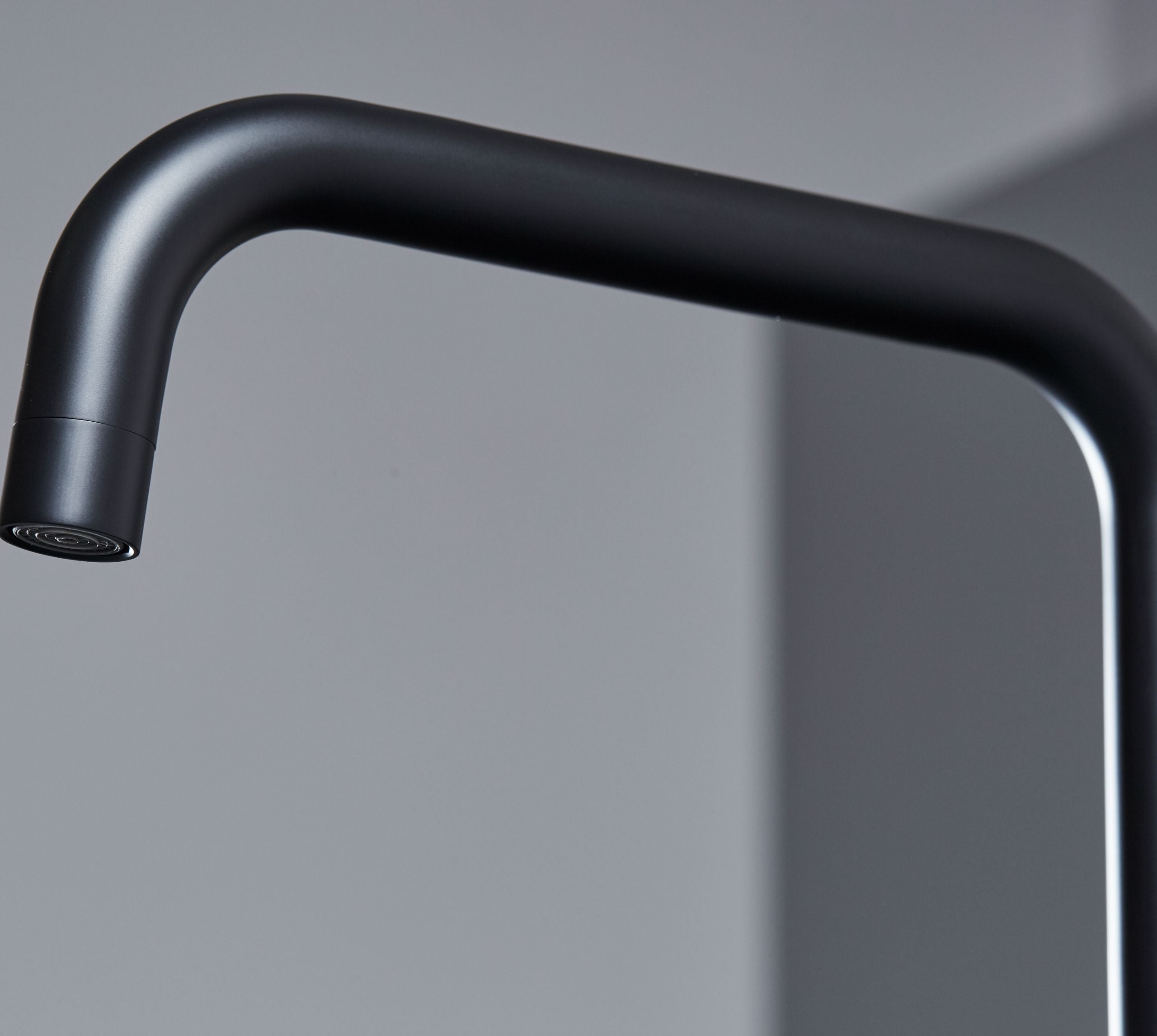 Geardine D Shape Kitchen Tap Matt Black