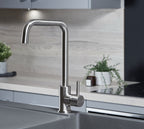 Geardine D Shape Kitchen Tap Brushed Nickel