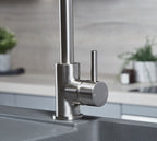 Geardine D Shape Kitchen Tap Brushed Nickel