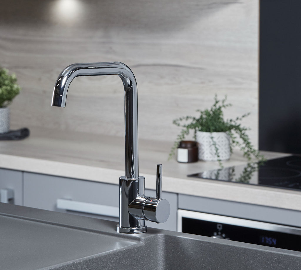 Geardine D Shape Kitchen Tap Chrome
