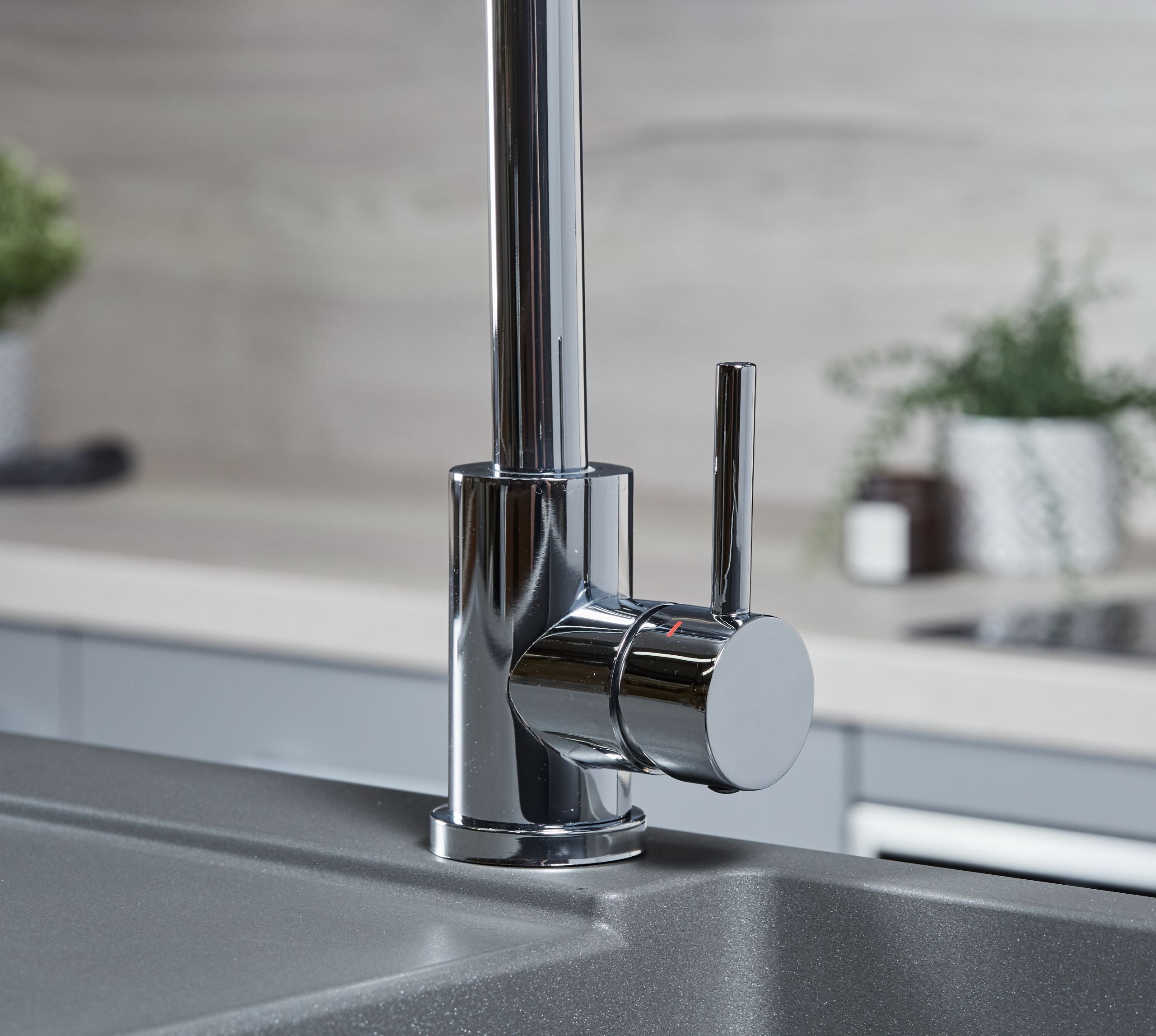 Geardine D Shape Kitchen Tap Chrome