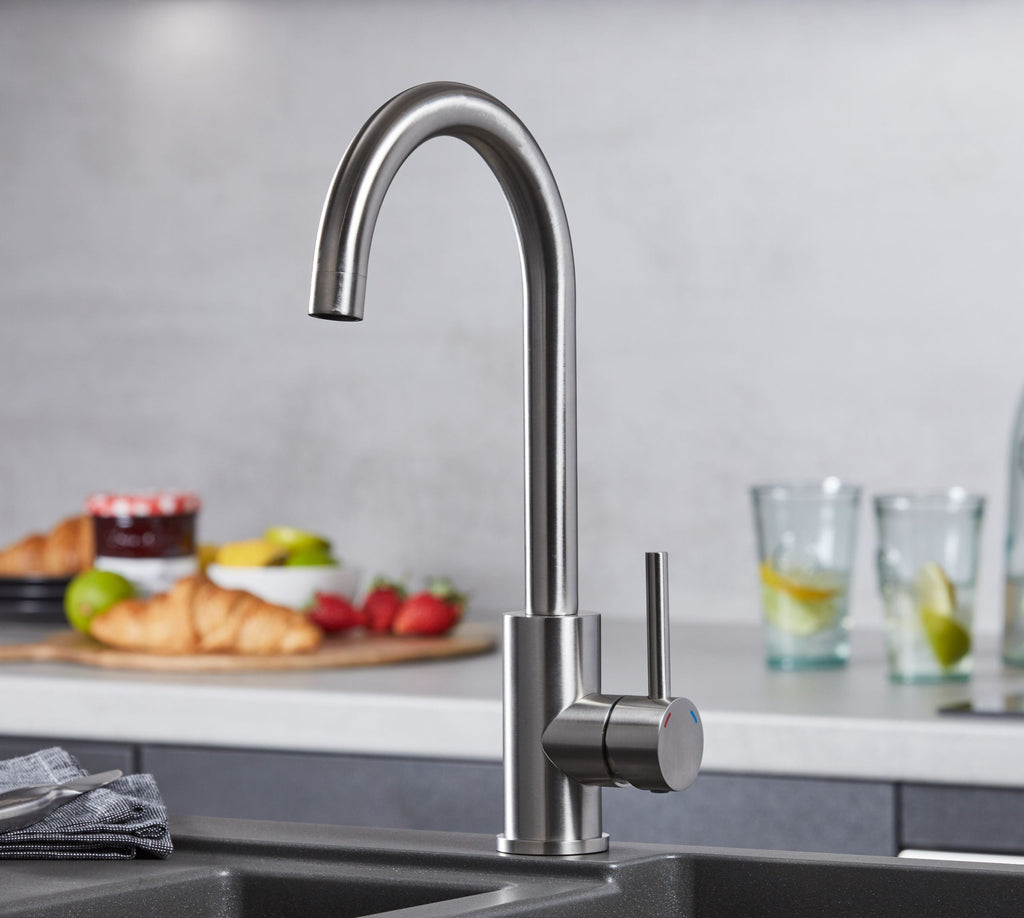 Geardine Kitchen Tap Brushed Nickel