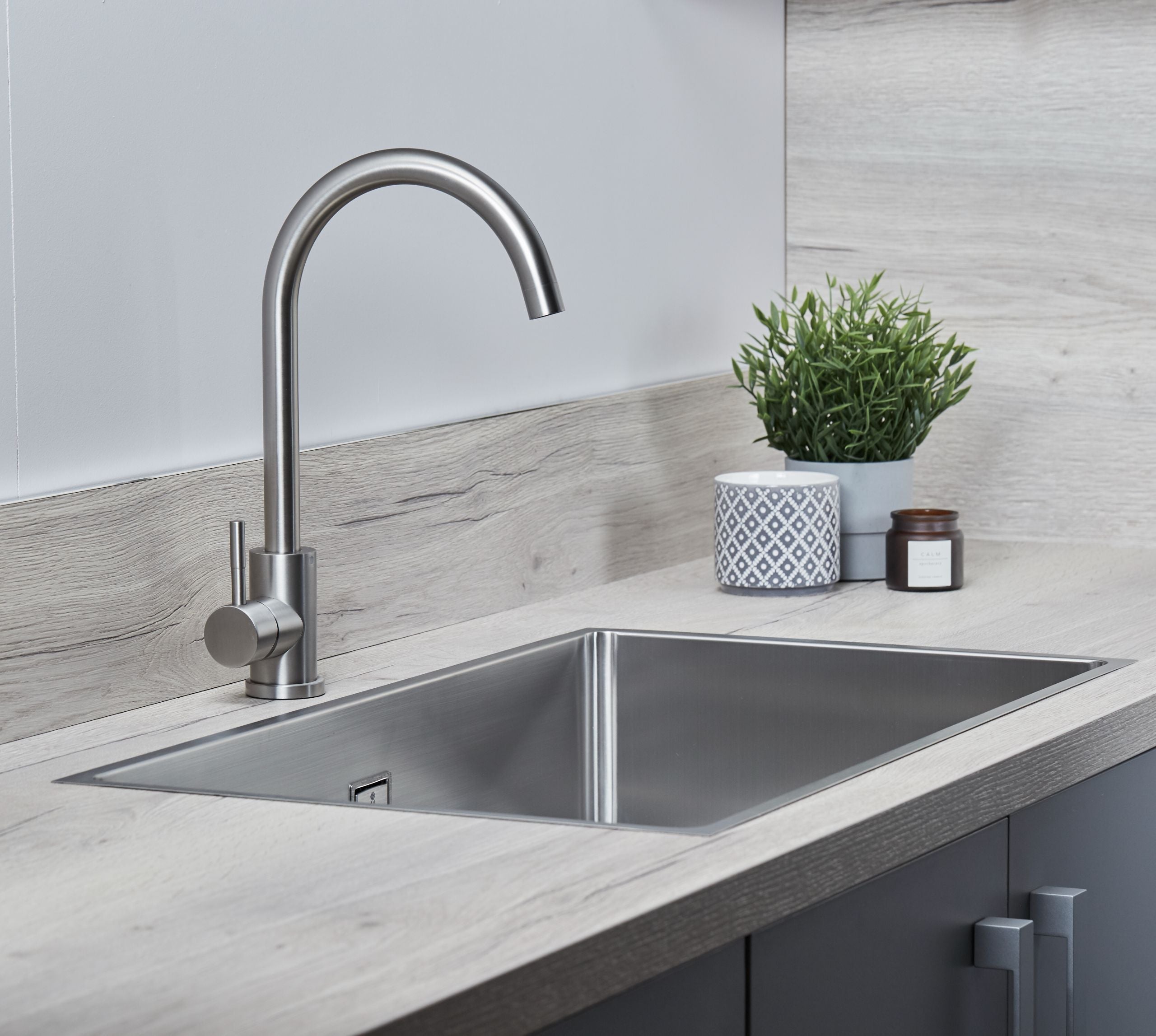 Geardine Kitchen Tap Brushed Nickel