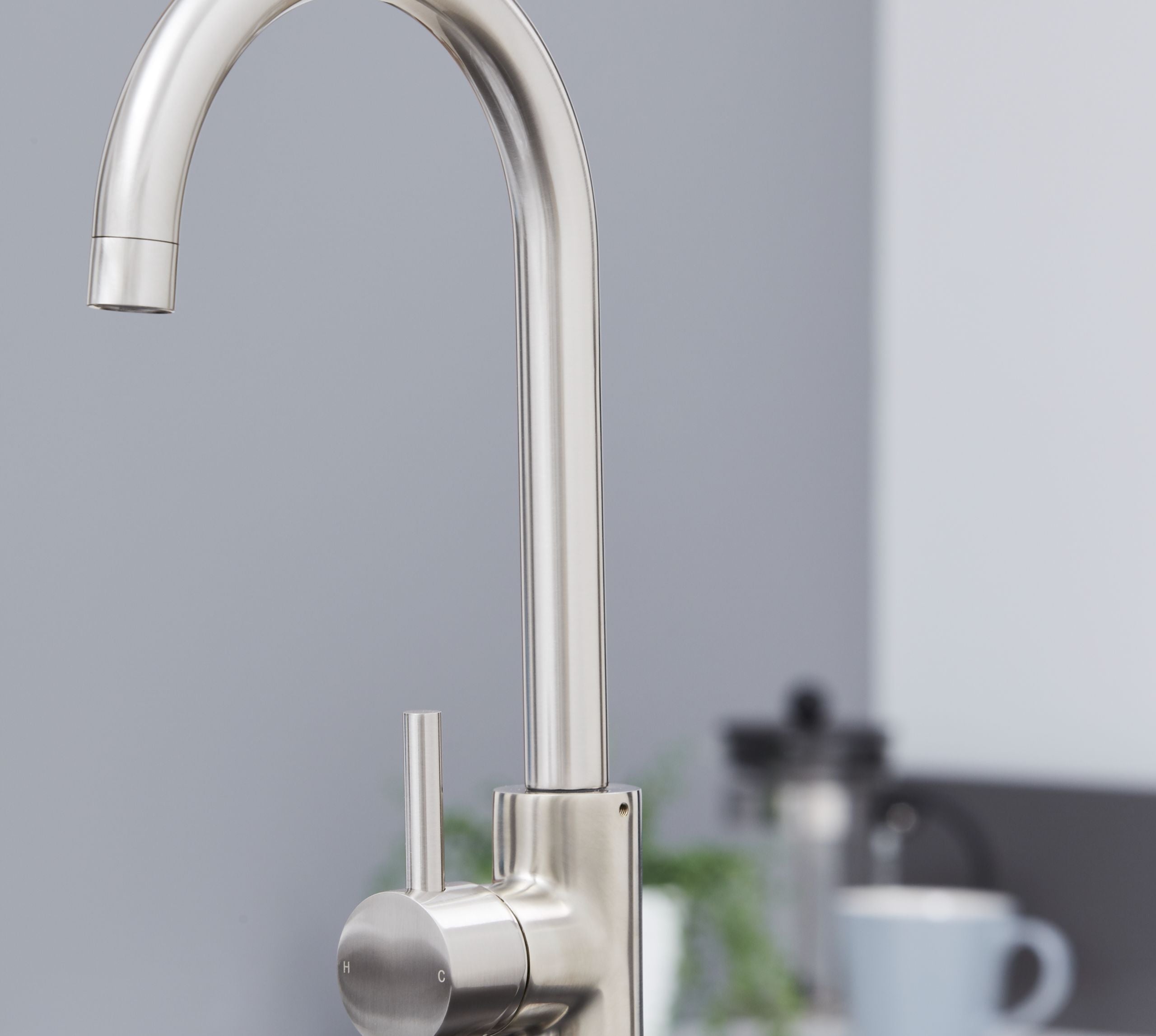 Geardine Kitchen Tap Brushed Nickel