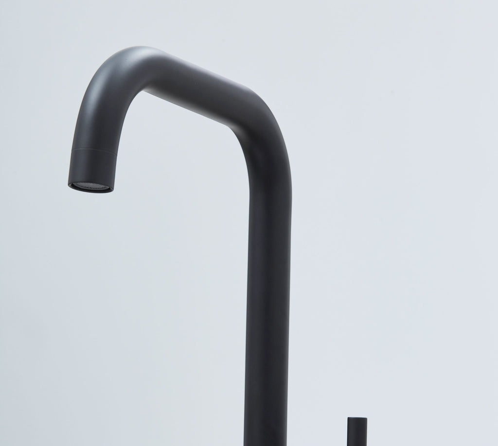 Geardine D Shape Kitchen Tap Matt Black