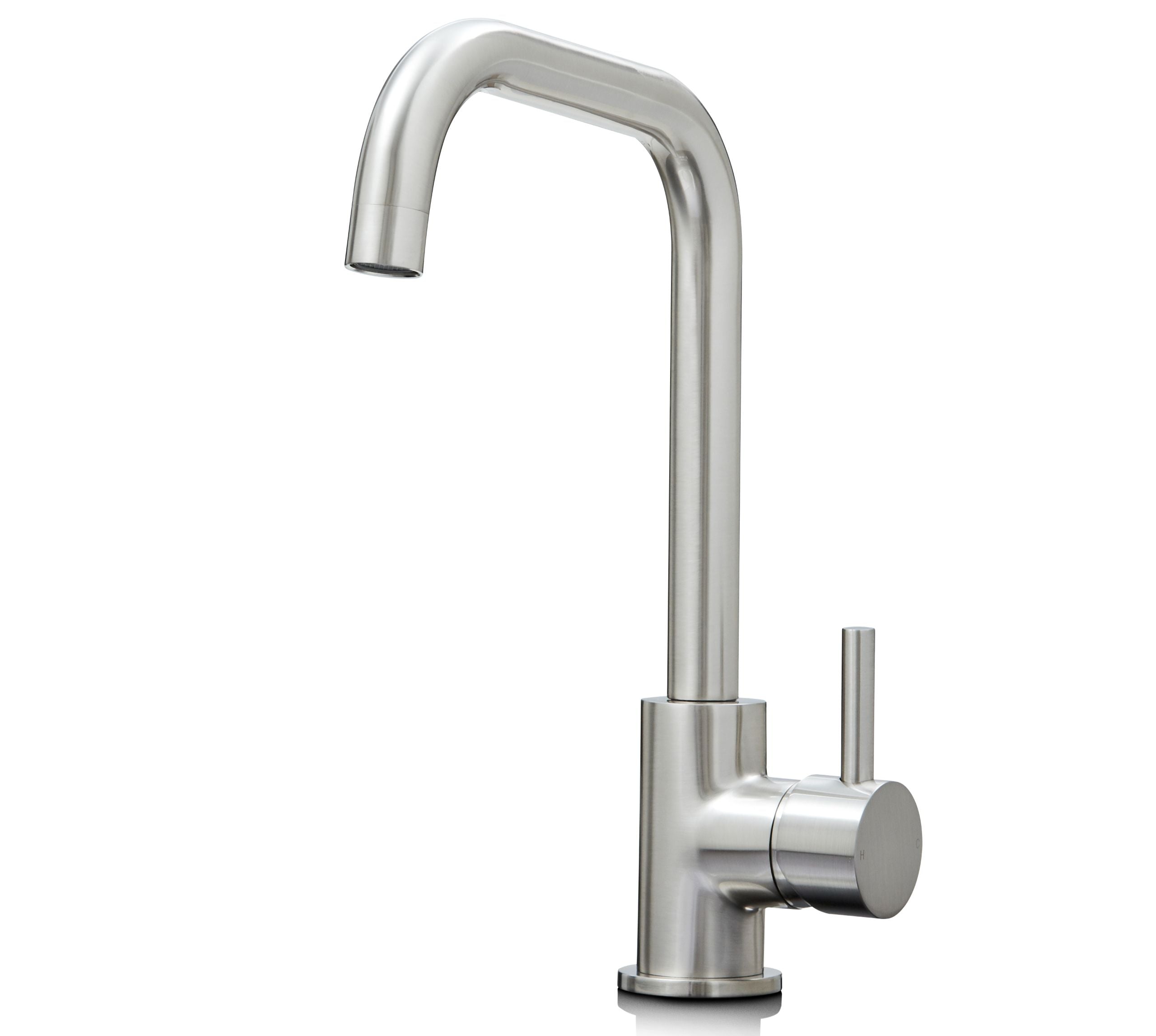 Geardine D Shape Kitchen Tap Brushed Nickel