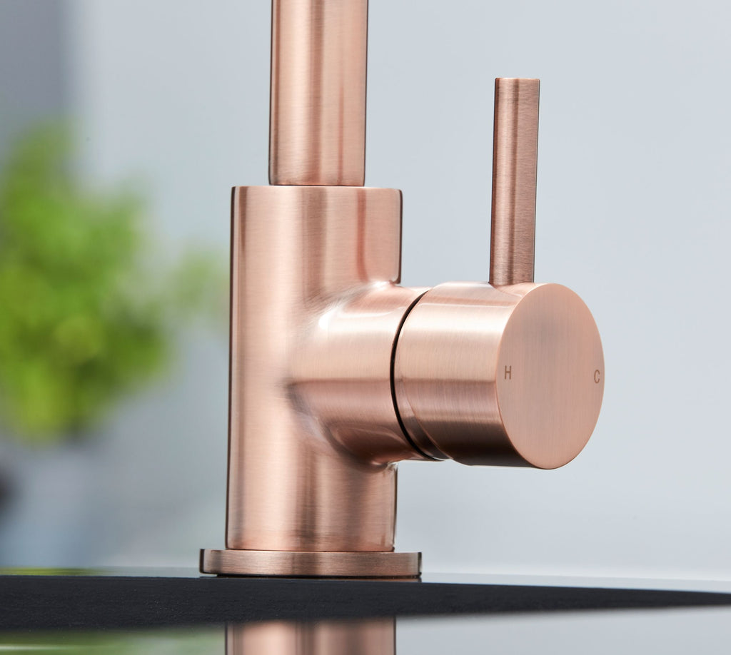 Geardine D Shape Kitchen Tap Copper