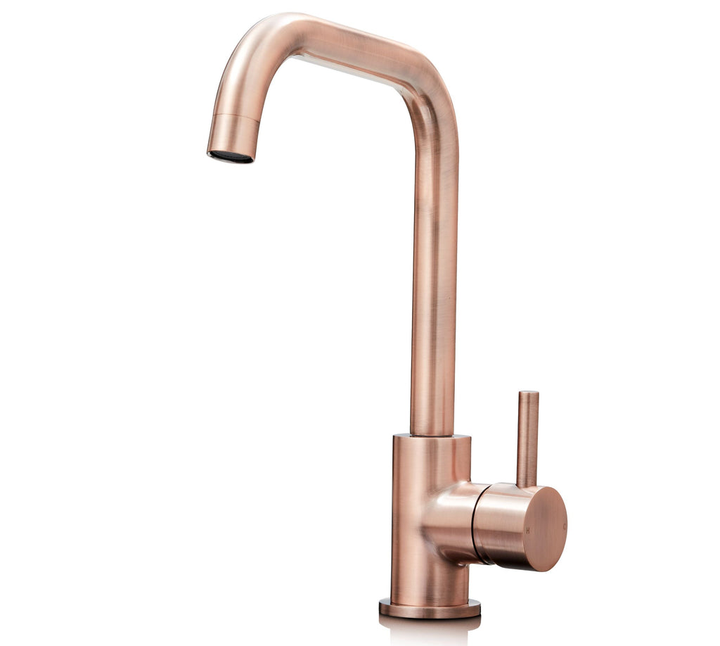 Geardine D Shape Kitchen Tap Copper