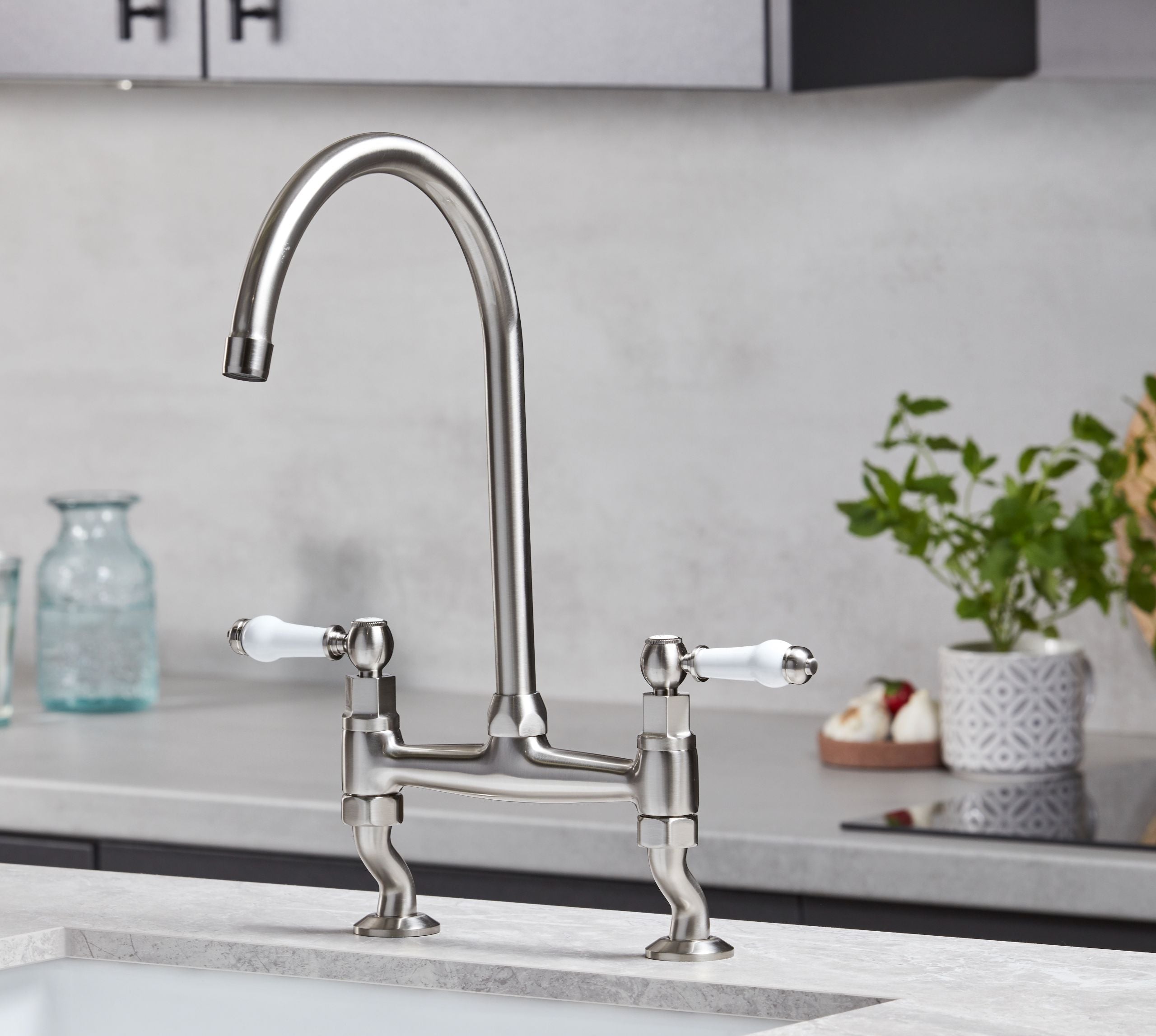 Abingdon Kitchen Tap Brushed Nickel