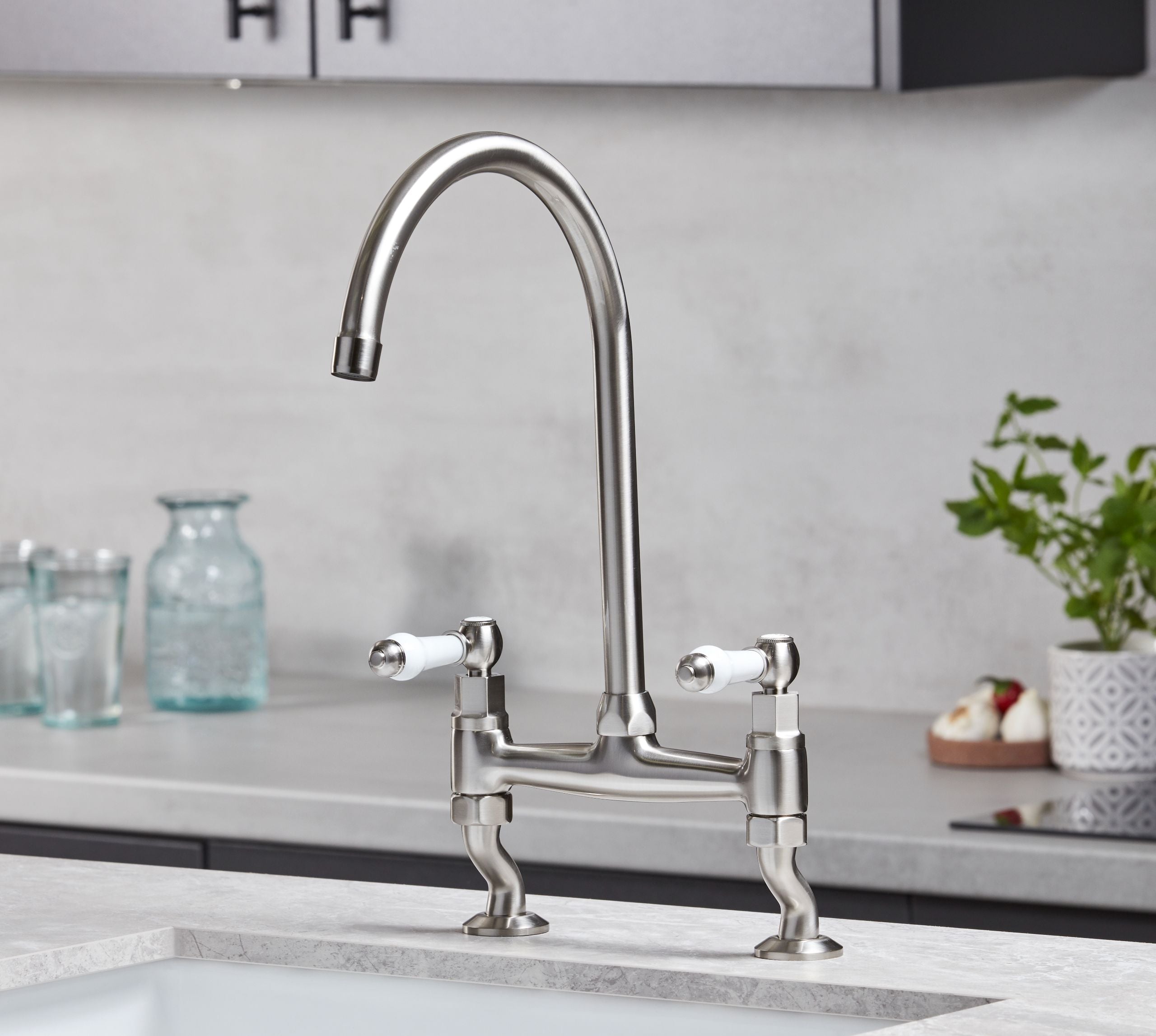 Abingdon Kitchen Tap Brushed Nickel