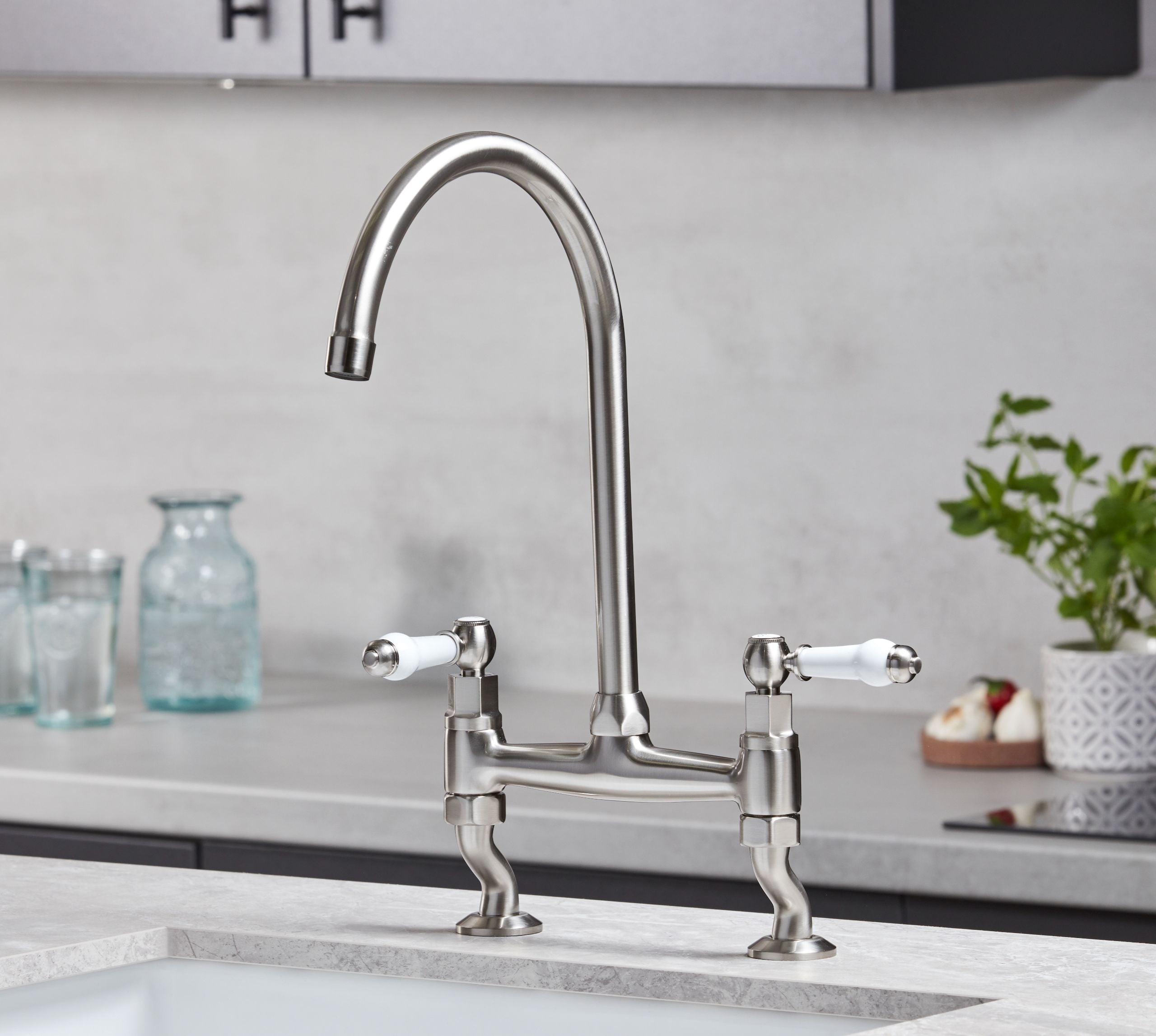 Abingdon Kitchen Tap Brushed Nickel