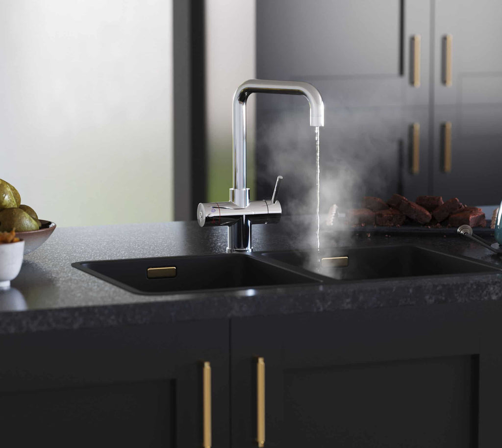 Quanta Chilled D-Shape 4-in-1 Boiling Tap Chrome