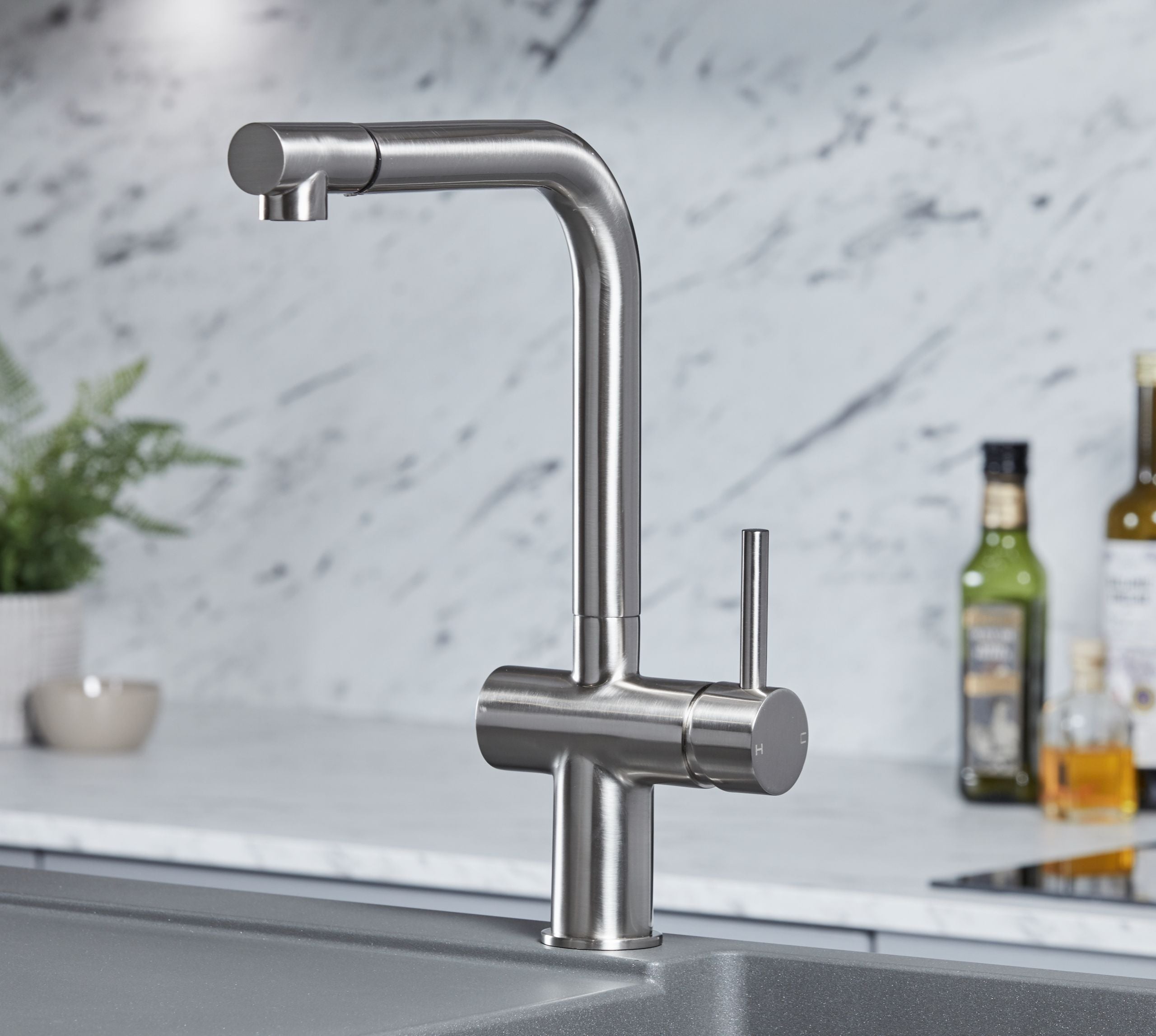 Mia Kitchen Tap Brushed Nickel