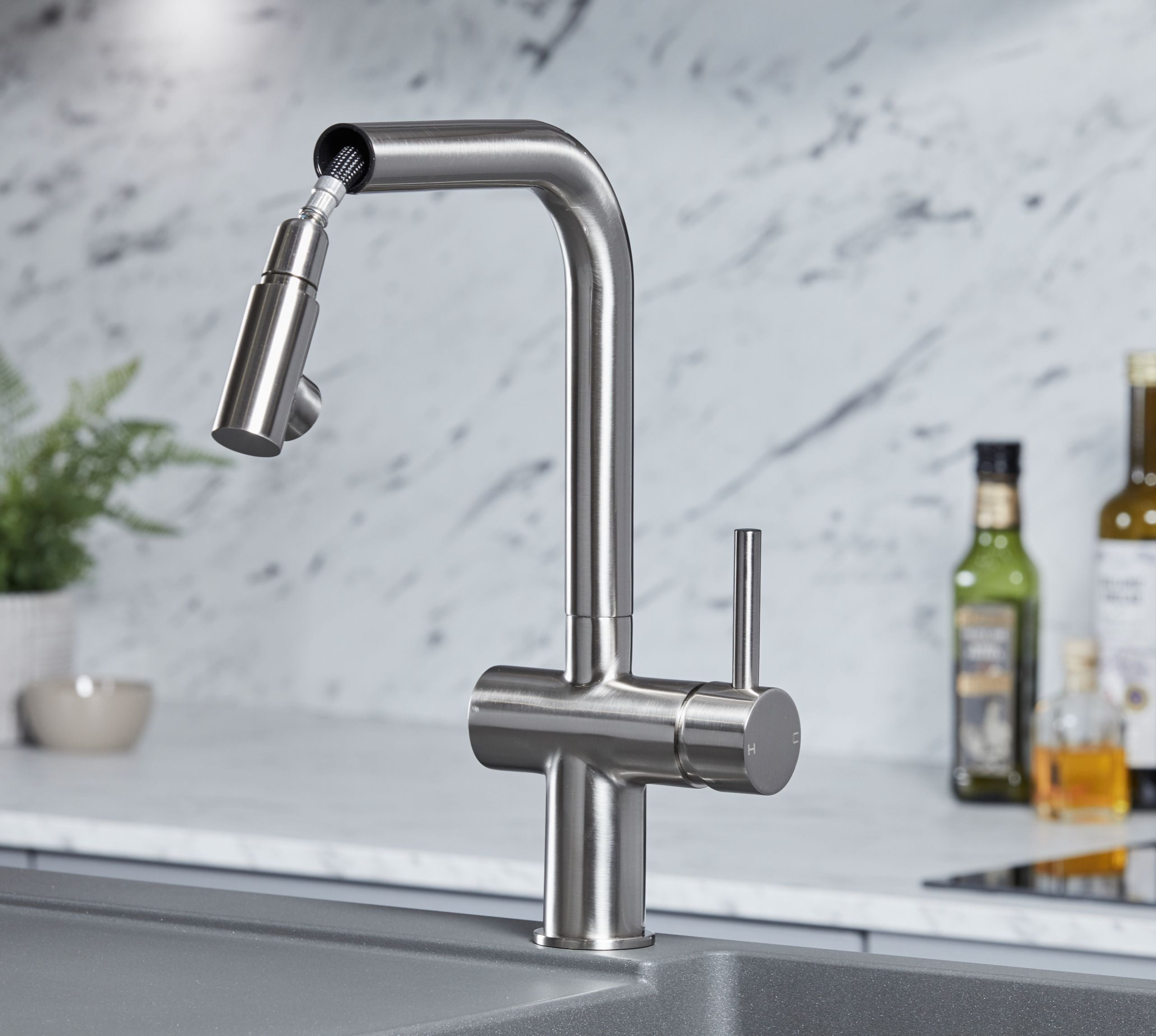 Mia Kitchen Tap Brushed Nickel