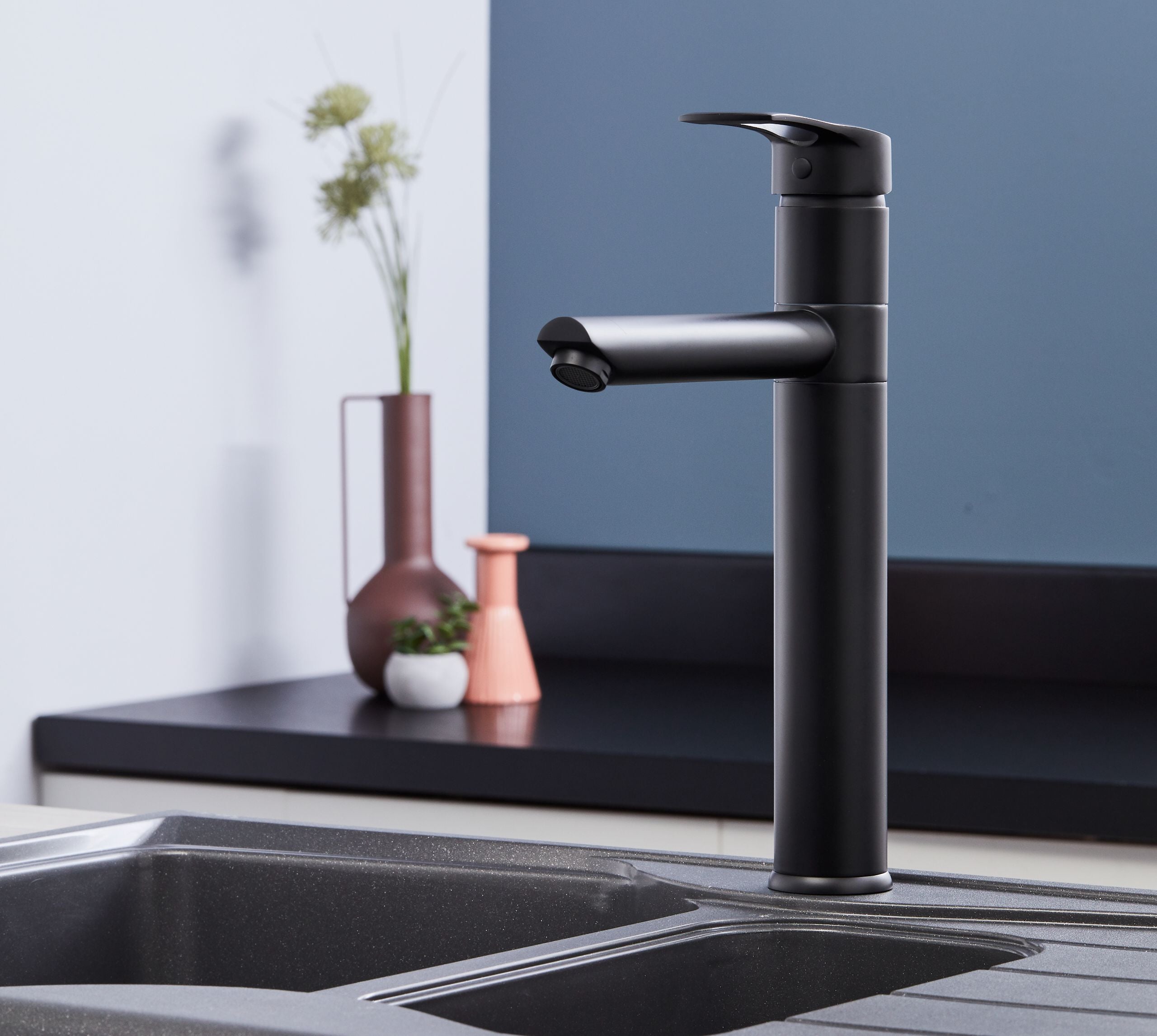 Ava Kitchen Tap Matt Black