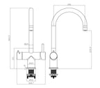 Helena Swan Neck 3-in-1 Boiling Tap Brushed Nickel