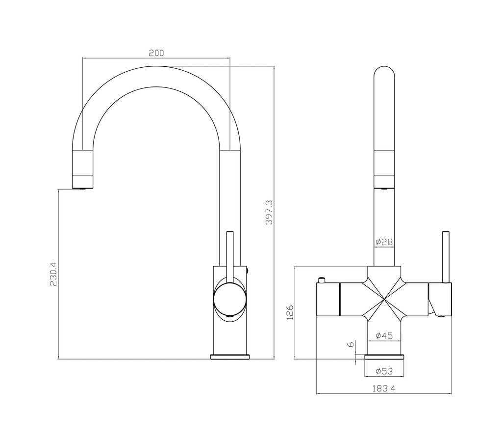 Quantum 4-in-1: Swan Neck - Copper