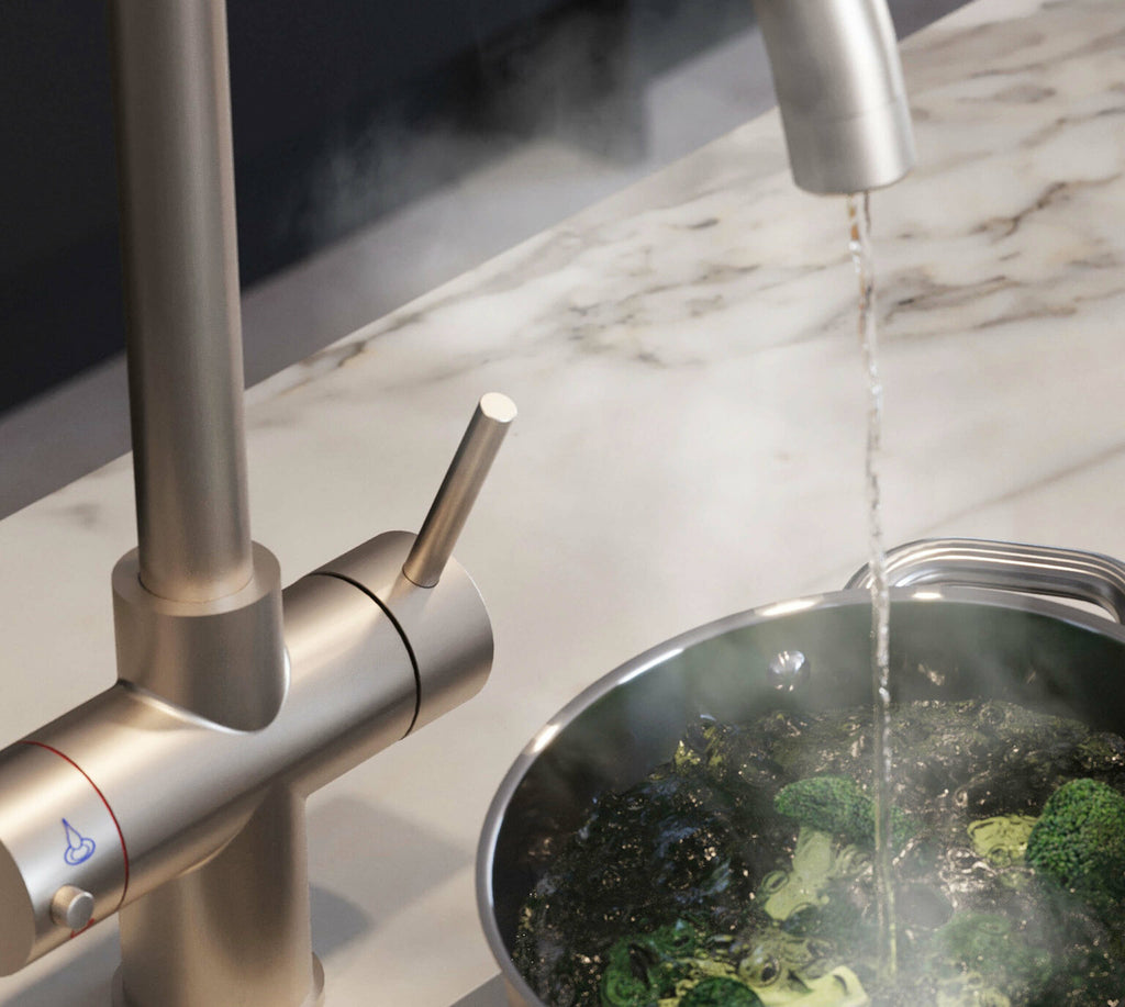 Helena Swan Neck 3-in-1 Boiling Tap Brushed Nickel
