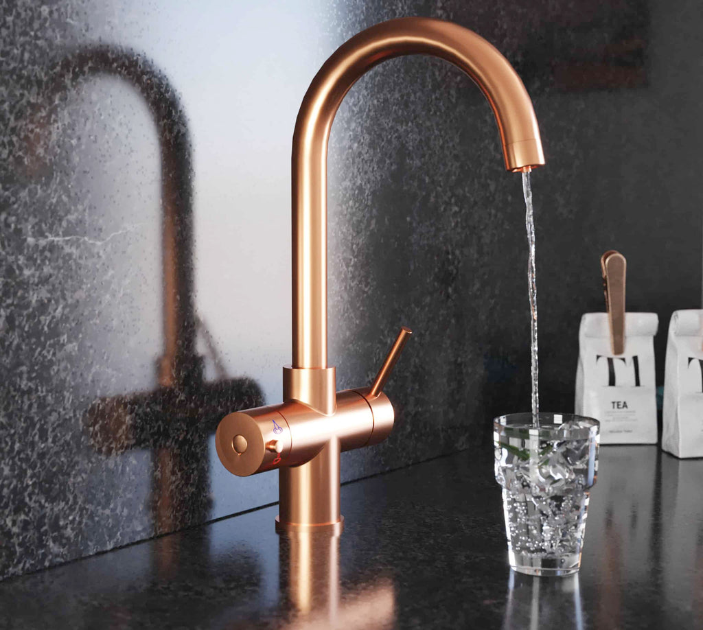 Quanta Chilled Swan 4-in-1 Boiling Tap Copper