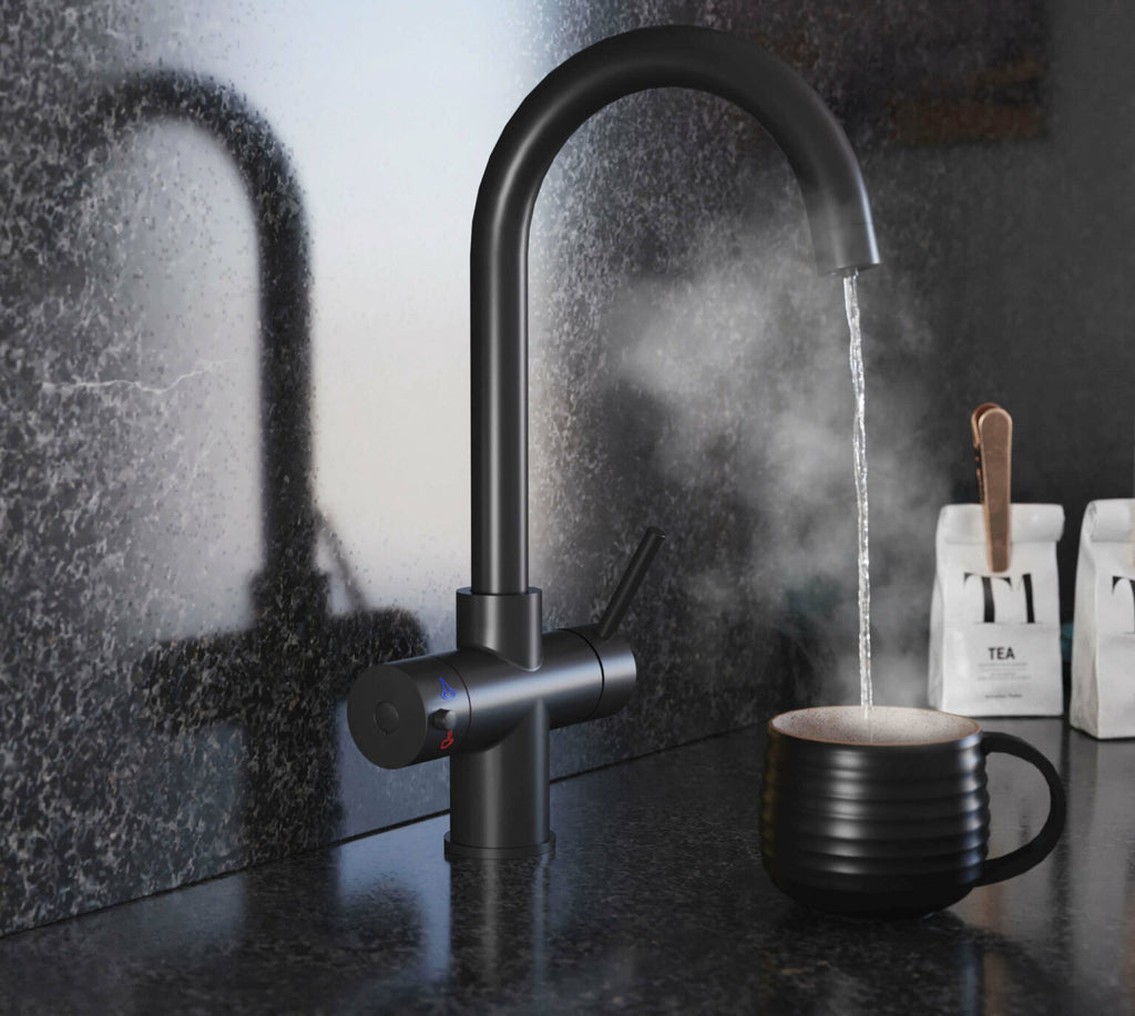 Helena Swan Neck 3-in-1 Boiling Tap Matt Black