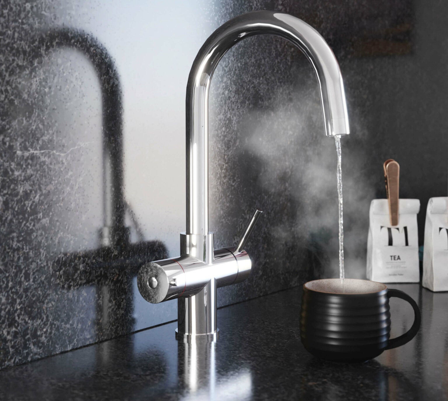 Helena Swan Neck 3-in-1 Boiling Tap Chrome
