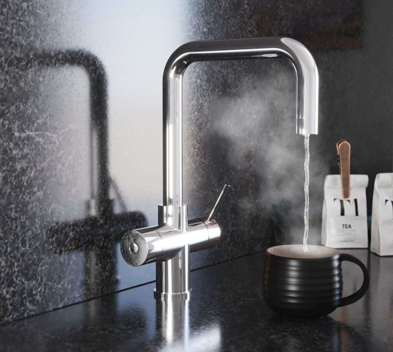 Helena D-Shape 3-in-1 Boiling Tap Chrome