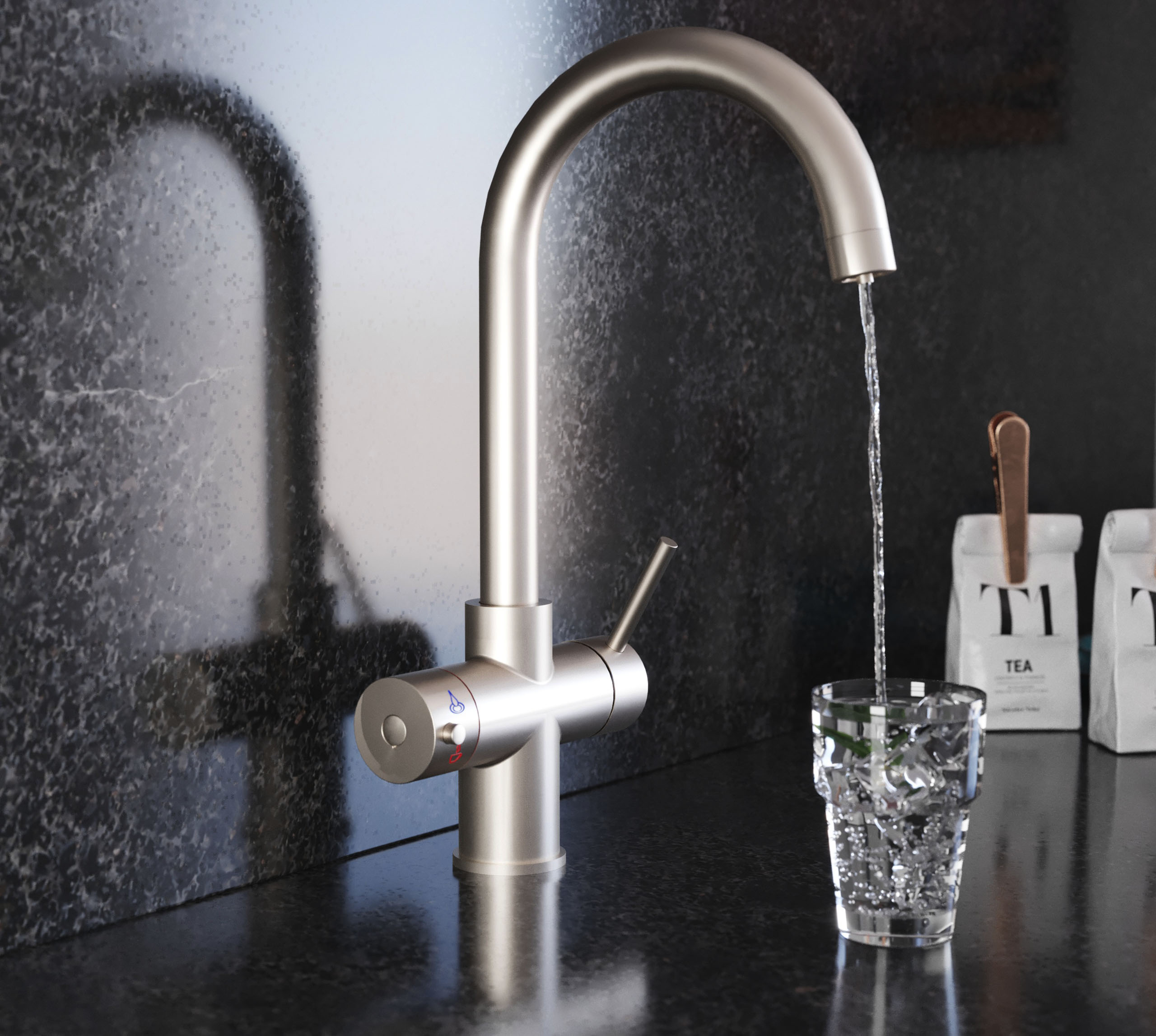 Quantum 4-in-1: Swan Neck - Brushed Nickel