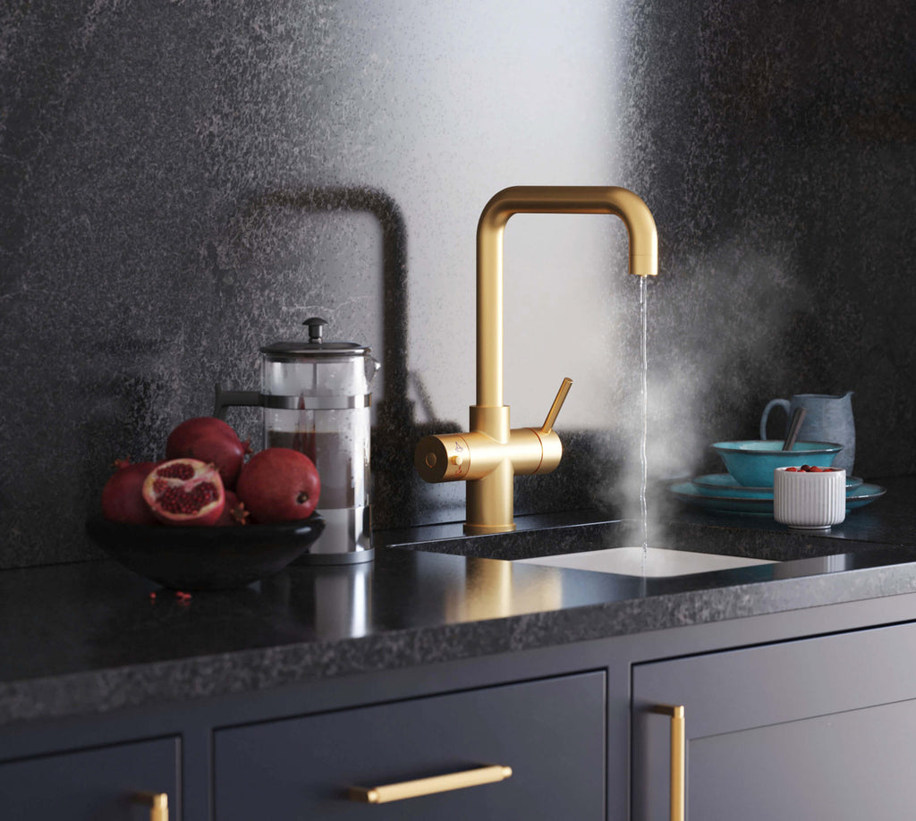 Helena D-Shape 3-in-1 Boiling Tap Brushed Gold
