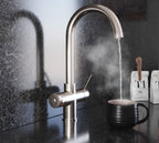 Quanta Chilled Swan 4-in-1 Boiling Tap Brushed Nickel