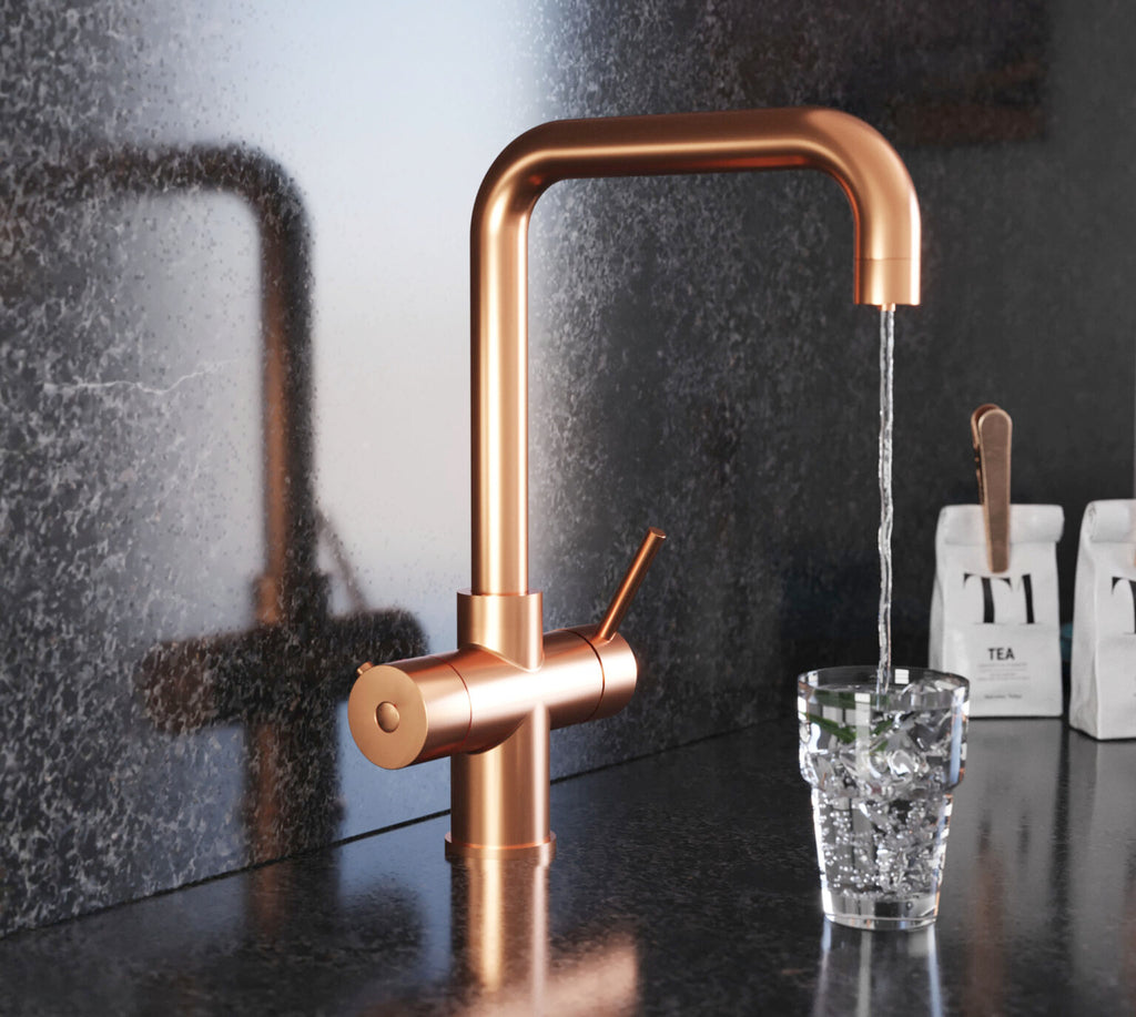Quanta Chilled D-Shape 4-in-1 Boiling Tap Copper