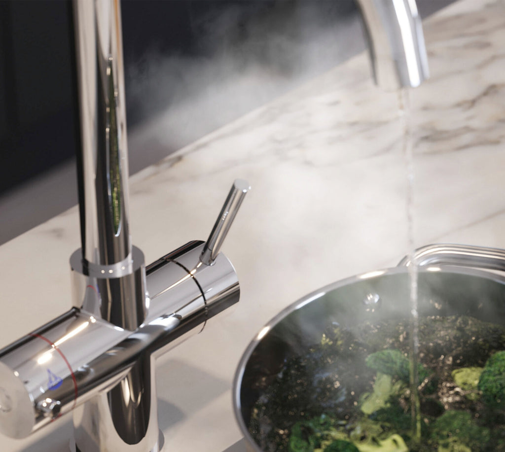 Quanta Chilled Swan 4-in-1 Boiling Tap Chrome
