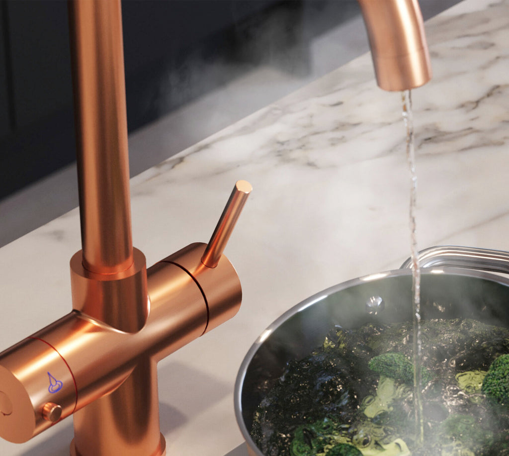 Quanta Chilled Swan 4-in-1 Boiling Tap Copper
