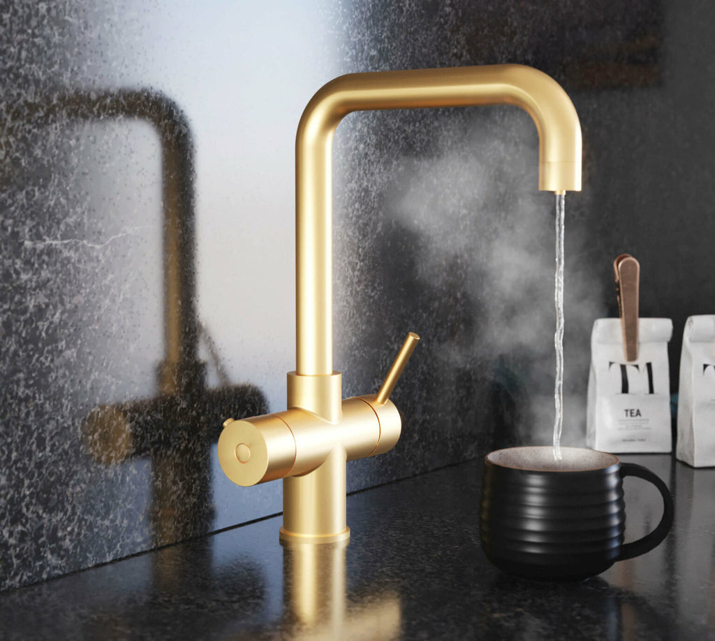 Helena D-Shape 3-in-1 Boiling Tap Brushed Gold