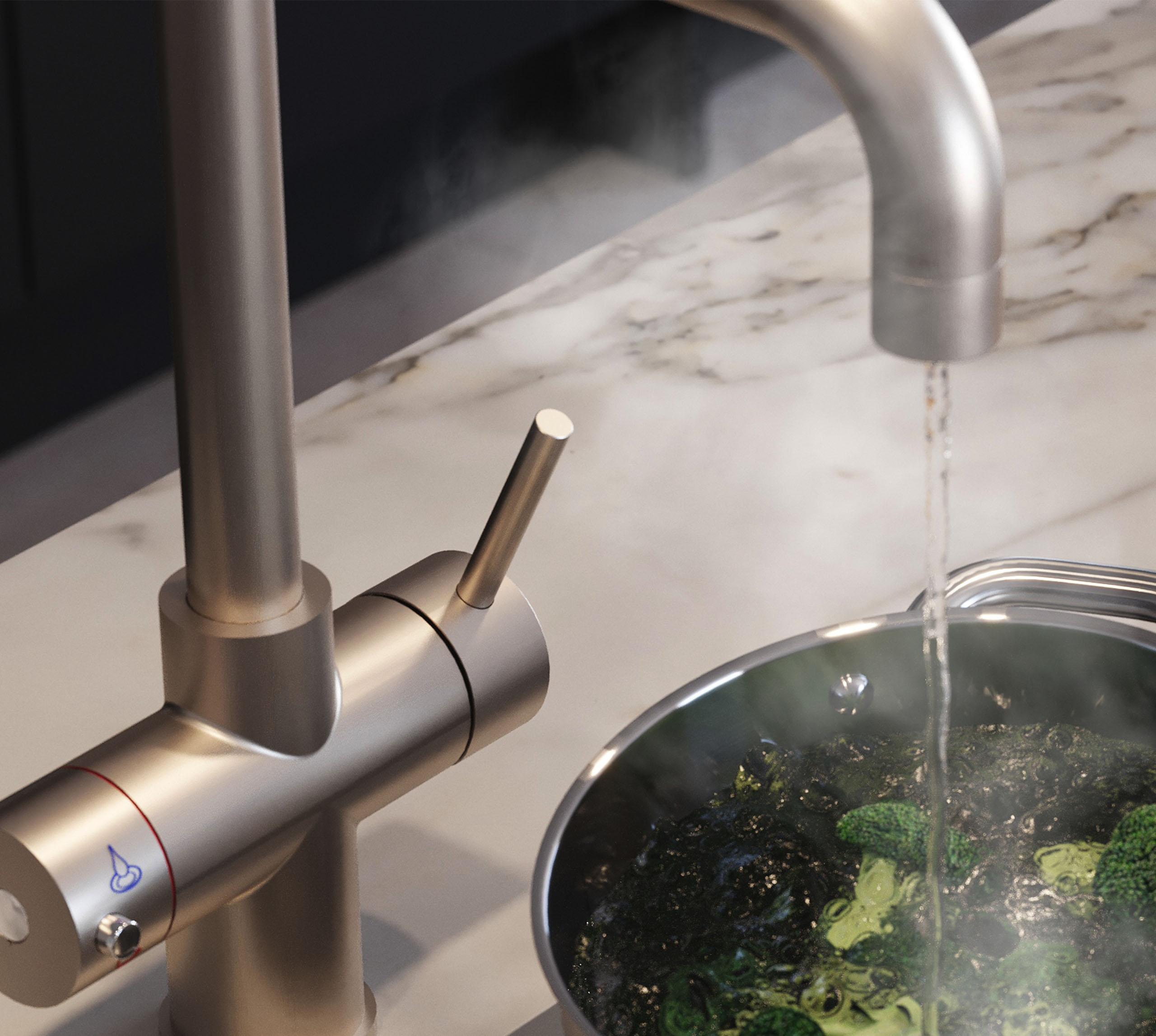 Quantum Chilled 4-in-1: D-Shape - Brushed Nickel