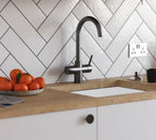 Quanta Chilled Swan 4-in-1 Boiling Tap Gunmetal