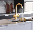 Quantum 4-in-1: Swan Neck - Brushed Gold