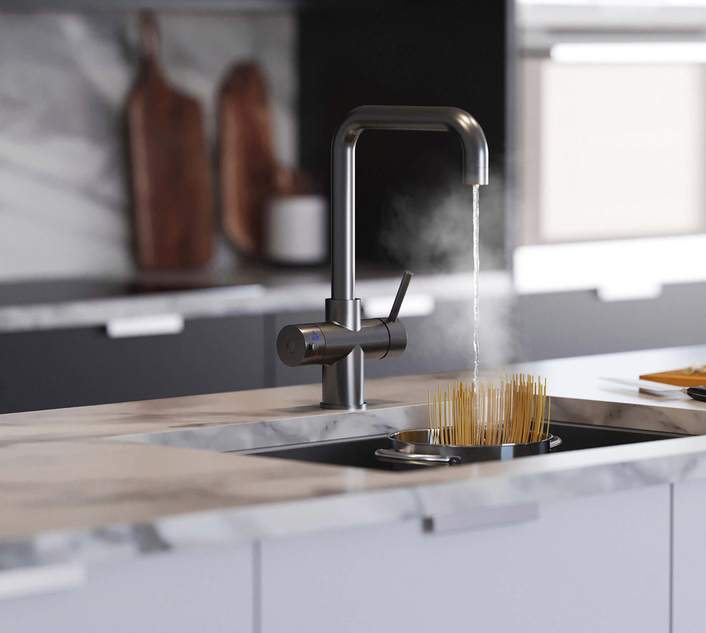 Quanta Chilled D-Shape 4-in-1 Boiling Tap Gunmetal